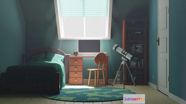 1520026 - PBR Game 3D Models - CARTOON ROOM 003 3D Max