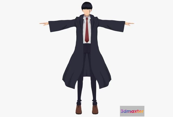 1520036 - PBR Game 3D Models - Character Mash - Mashle 3D Max