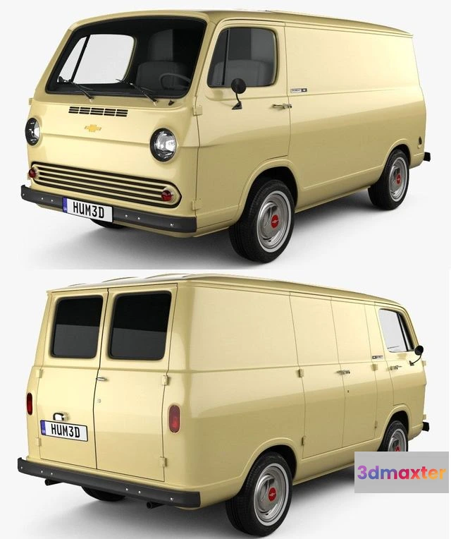 1520044 - PBR Game 3D Models - Chevrolet G10 Chevy Van 1964 3D Max