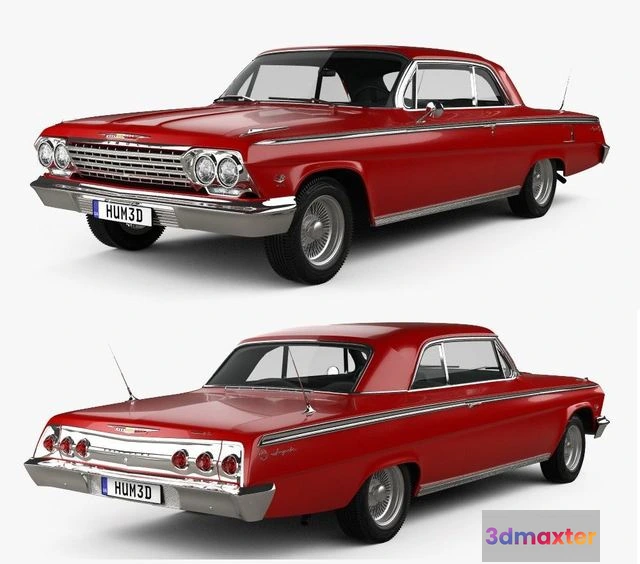 1520046 - PBR Game 3D Models - Chevrolet Impala SS 409 1962 3D Max