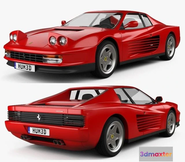 1520086 - PBR Game 3D Models - Ferrari Testarossa 1986 3D Max