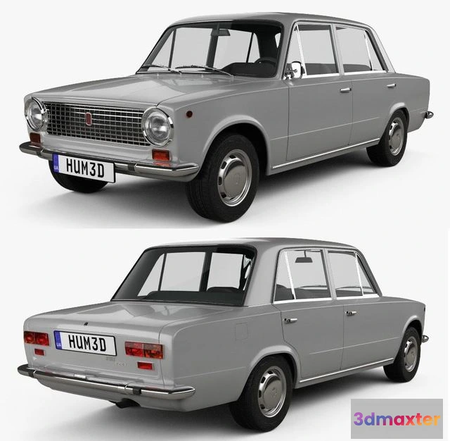 1520088 - PBR Game 3D Models - Fiat 124 1966 3D Max