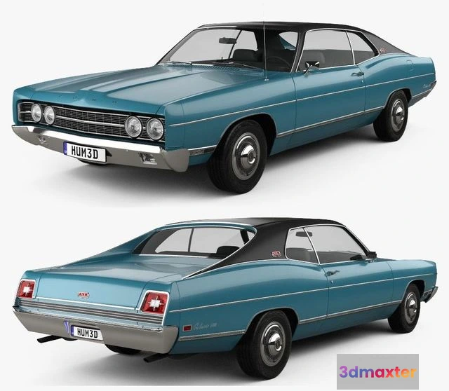 1520104 - PBR Game 3D Models - Ford Galaxie 500 fastback 1969 3D Max
