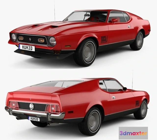 1520108 - PBR Game 3D Models - Ford Mustang Mach 1 1971 James Bond 3D Max