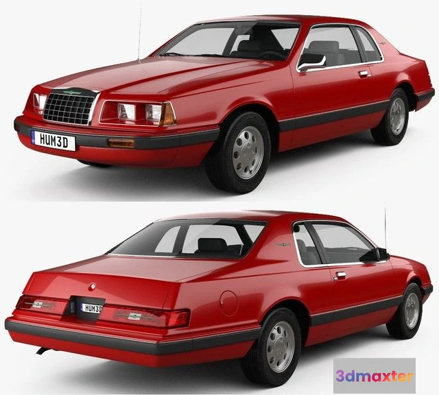 1520112 - PBR Game 3D Models - Ford Thunderbird 1983 3D Max