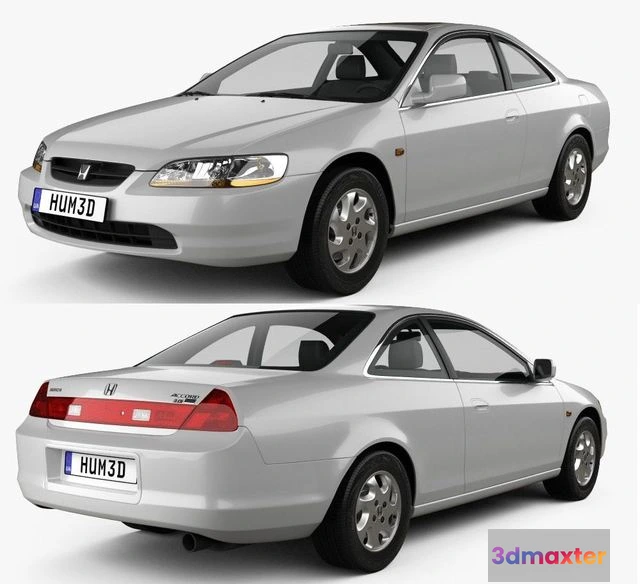 1520130 - PBR Game 3D Models - Honda Accord coupe 1998 3D Max