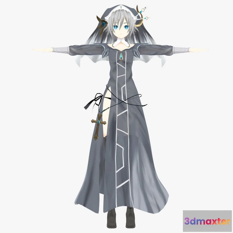 1520134 - PBR Game 3D Models - Honjou Nia Date a live 3D Max