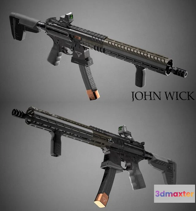 1520152 - PBR Game 3D Models - John Wick 3 MPX 3D Max