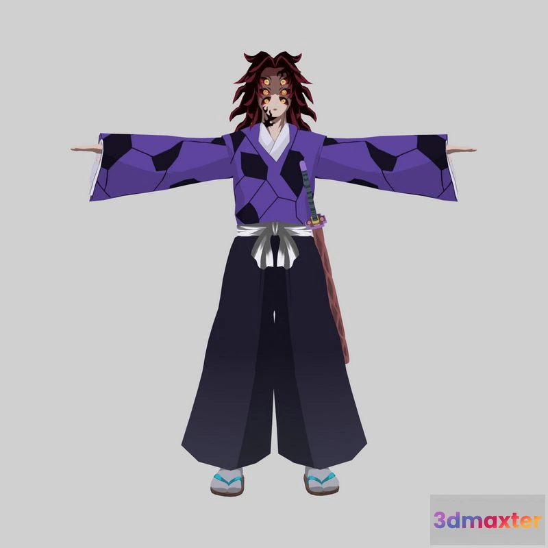 1520162 - PBR Game 3D Models - Kokushibo - Kimetsu No Yaiba 3D Max