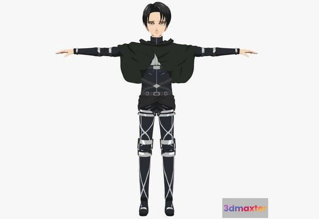 1520170 - PBR Game 3D Models - Levi Ackerman - Shingeki no Kyojin - Attack on Titan 3D Max
