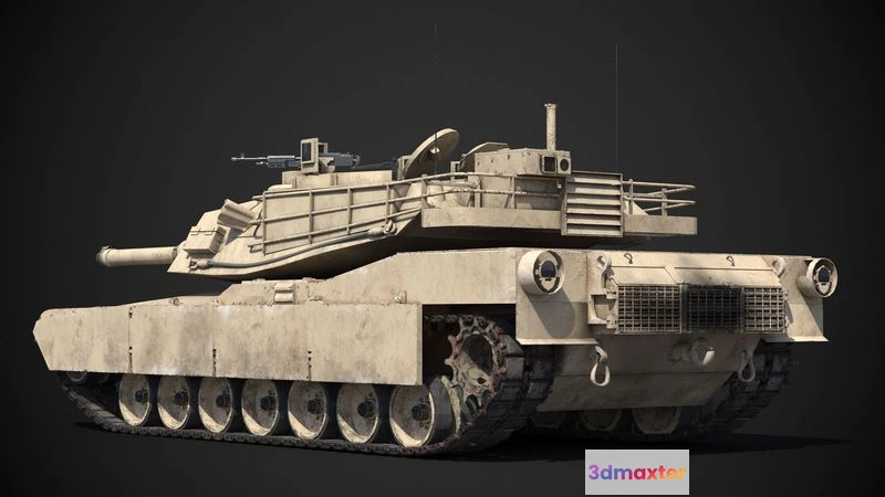 1520180 - PBR Game 3D Models - M1A2 Abrams Rigged 3D Max
