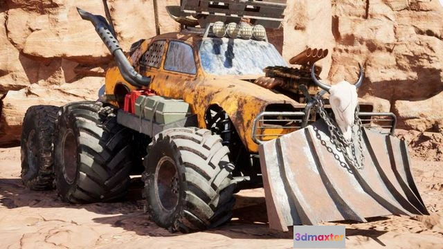 1520184 - PBR Game 3D Models - Mad max concept car 3D Max