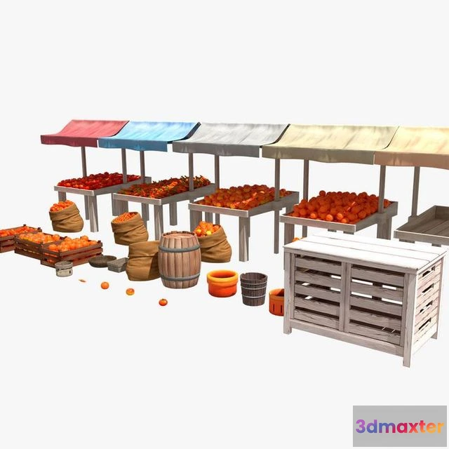 1520190 - PBR Game 3D Models - Marketplace - Old Shop - Cartoon Style 3D Max