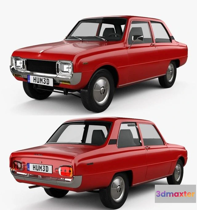 1520194 - PBR Game 3D Models - Mazda 1000 1973 3D Max