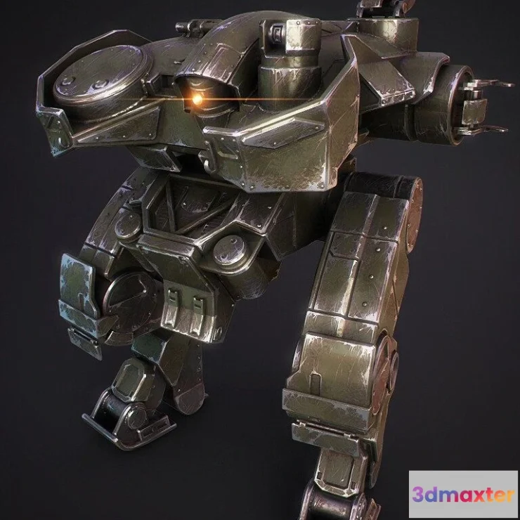 1520200 - PBR Game 3D Models - Medium Mech 3D Max