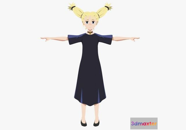 1520220 - PBR Game 3D Models - Momo - Jujutsu Kaisen 3D Max
