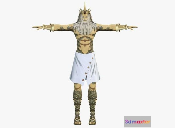 1520272 - PBR Game 3D Models - POSEIDON king of gods 3D Max