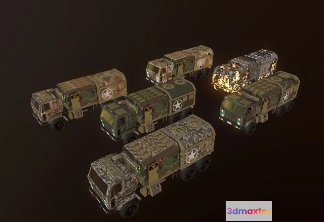 1520278 - PBR Game 3D Models - Radar Truck 3D Max