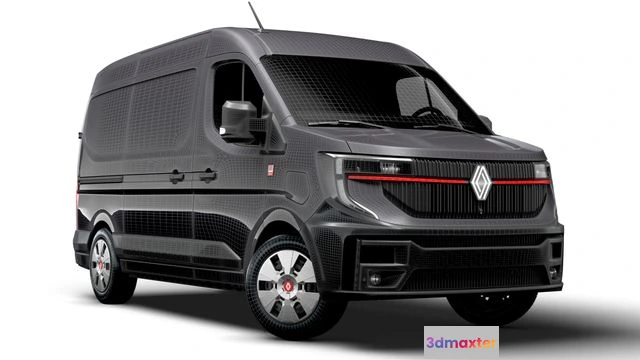 1520292 - PBR Game 3D Models - Renault Master E-TECH Red Edition L2H2 Van 2024 3D Max