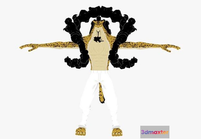 1520306 - PBR Game 3D Models - Rob Lucci in his awakening 3D Max