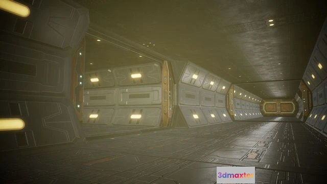 1520320 - PBR Game 3D Models - Sci Fi Corridor 3D Max