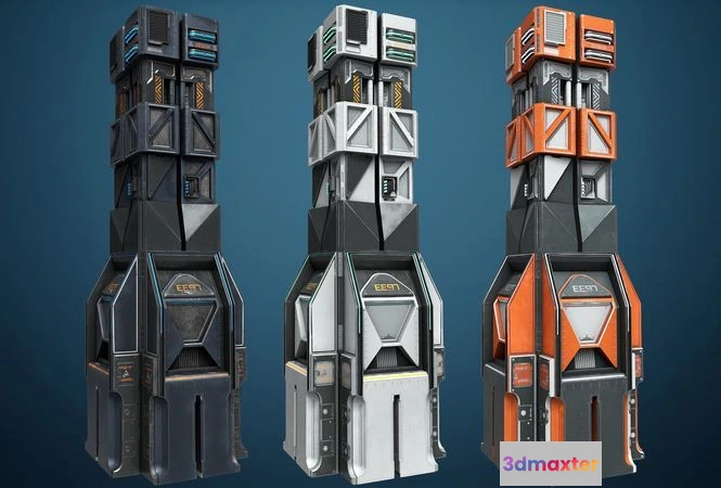 1520322 - PBR Game 3D Models - Sci-fi Machine 3D Max