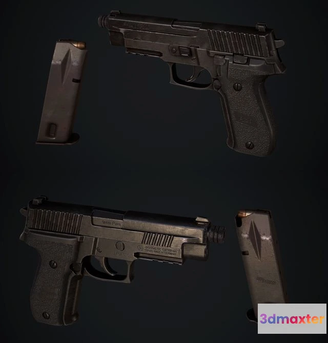 1520330 - PBR Game 3D Models - Sig Sauer P226 3D Max