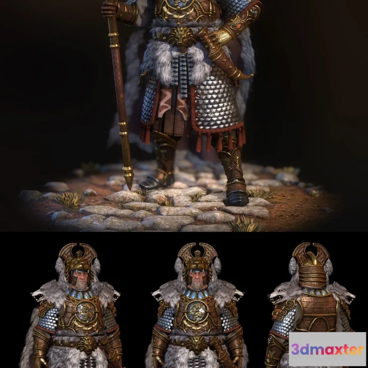 1520350 - PBR Game 3D Models - The King 3D Max