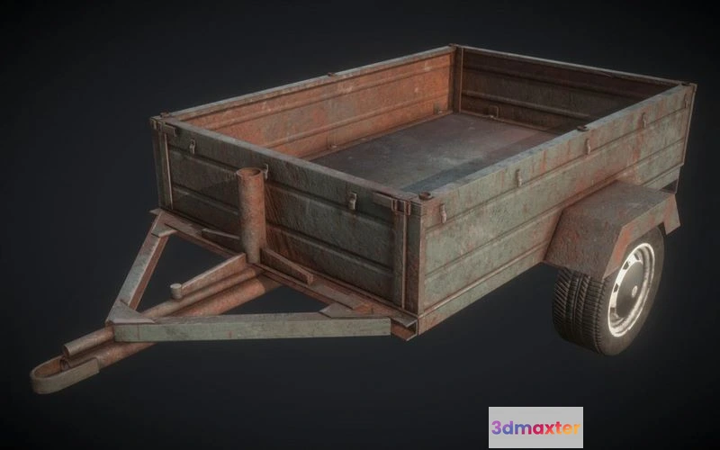 1520370 - PBR Game 3D Models - Trailer rusty 3D Max