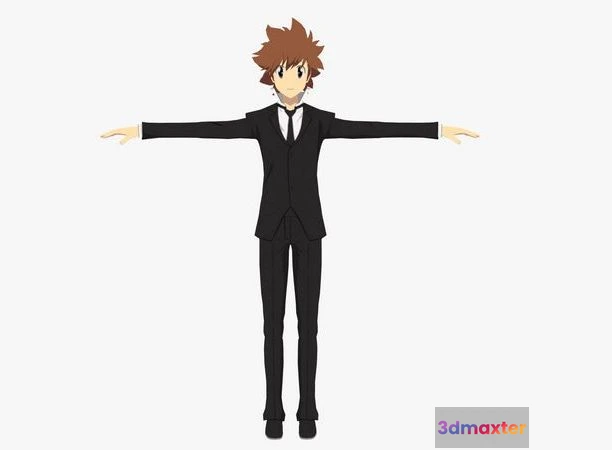 1520372 - PBR Game 3D Models - Tsuna Sawada - Katekyo Hitman Reborn 3D Max