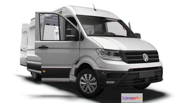 1520392 - PBR Game 3D Models - VW Crafter Panel Van L2H2 HQ Interior 2023 3D Max