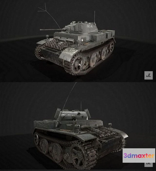 1520398 - PBR Game 3D Models - WW2 Tank 3D Max