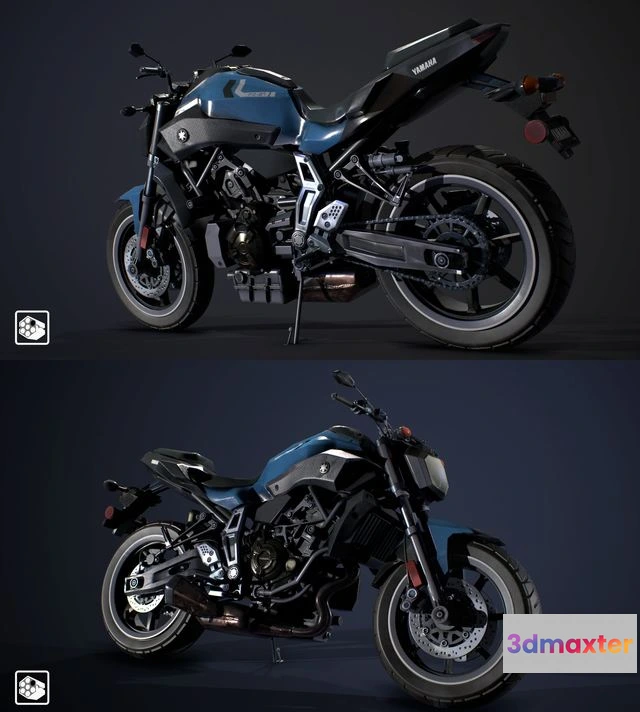 1520400 - PBR Game 3D Models - Yamaha FZ-07 3D Max