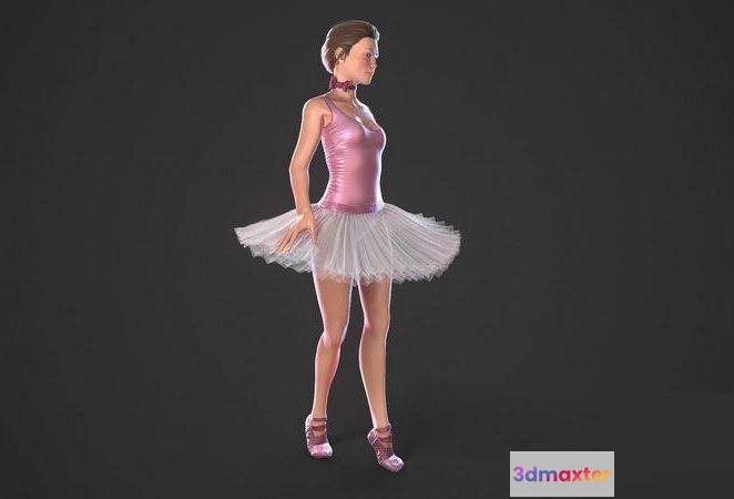 1520418 - PBR Game 3D Models - Ballerina 3D Max