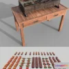 1520420 - PBR Game 3D Models - Barbeque Meat and Vegetables 3D Max