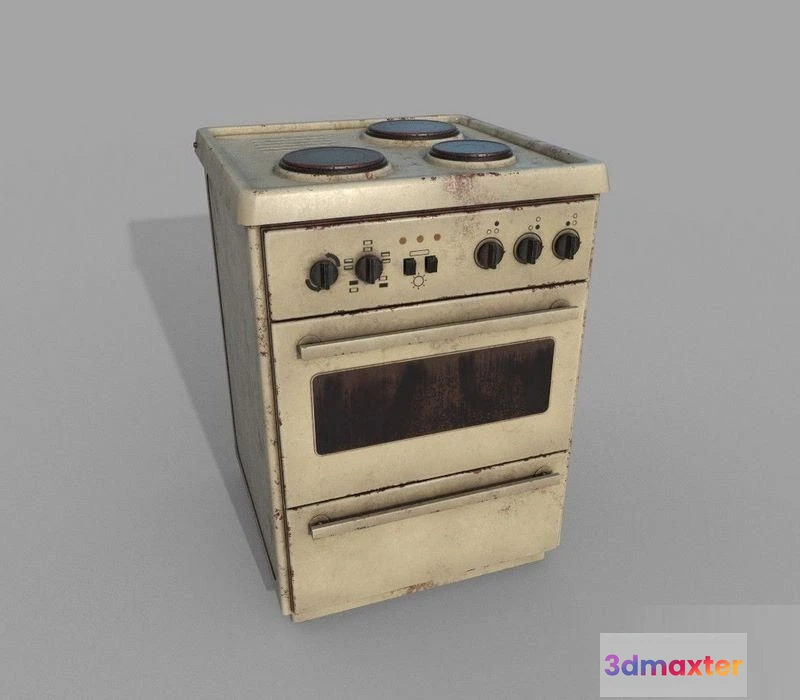 1520438 - PBR Game 3D Models - Cooker Old 3D Max