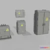 1520444 - PBR Game 3D Models - Electric Boxes Collection 3D Max