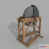 1520460 - PBR Game 3D Models - Grindstone stone grinding wheel 3D Max