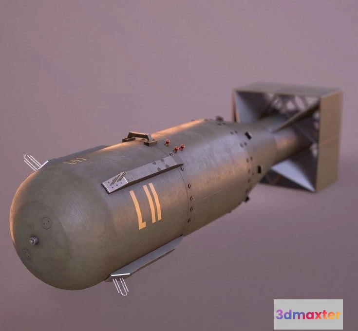 1520474 - PBR Game 3D Models - Little Boy Atomic Bomb 3D Max
