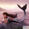 1520492 - PBR Game 3D Models - Mermaid 3D Max
