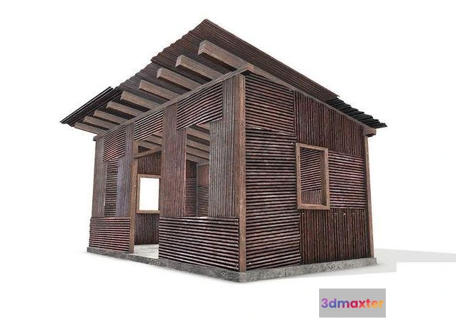 1520496 - PBR Game 3D Models - Metal Plates Shed 2 for exterior 3D Max