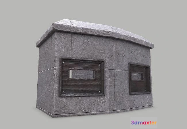 1520504 - PBR Game 3D Models - Military Bunker 2 3D Max