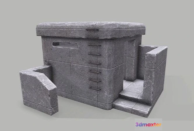 1520506 - PBR Game 3D Models - Military Bunker 3 Low-poly 3D Max