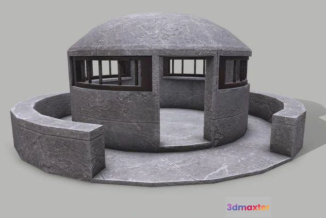 1520508 - PBR Game 3D Models - Military Bunker 8 3D Max