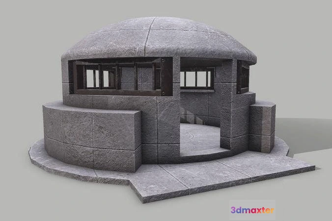 1520510 - PBR Game 3D Models - Military Bunker 9 3D Max