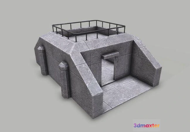 1520512 - PBR Game 3D Models - Military Bunker Low-poly 3D Max
