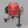 1520532 - PBR Game 3D Models - Old Concrete Mixer 3D Max