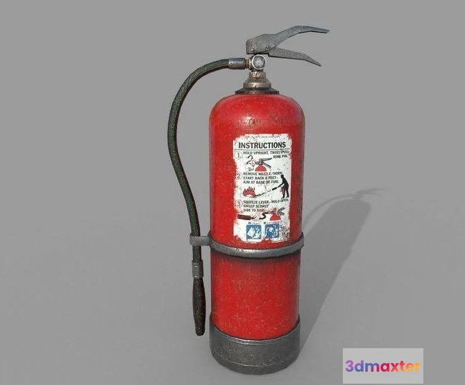 1520534 - PBR Game 3D Models - Old Fire Extinguisher 3D Max