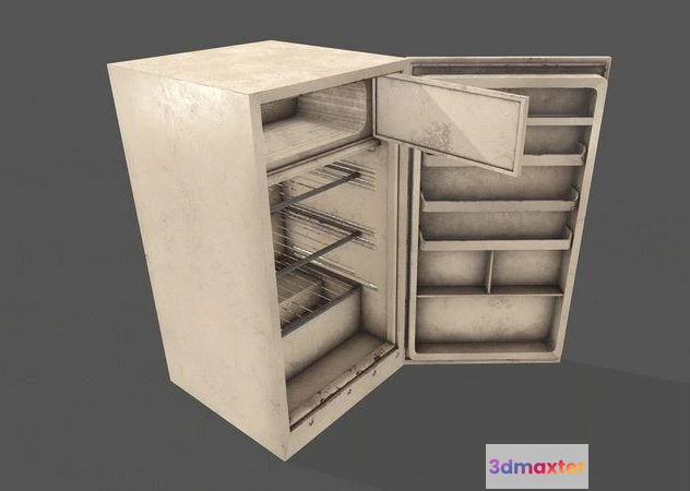 1520558 - PBR Game 3D Models - Refrigerator Dirty 3D Max
