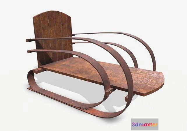 1520564 - PBR Game 3D Models - Rusted Old Sled 3D Max